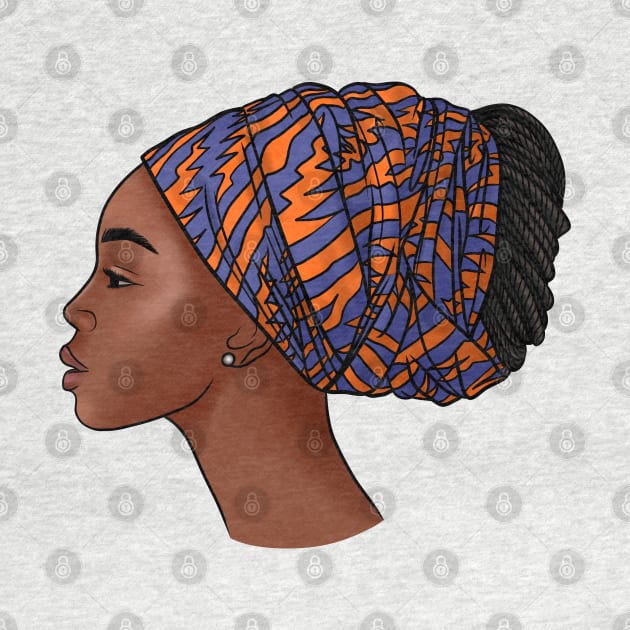 Beautiful african girl in turban by Kuchinska design